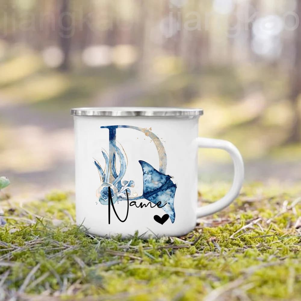 Tasse personnalisée pour enfants chocolat chaud océan Animal avec nom tasse pour garçons enfants poi