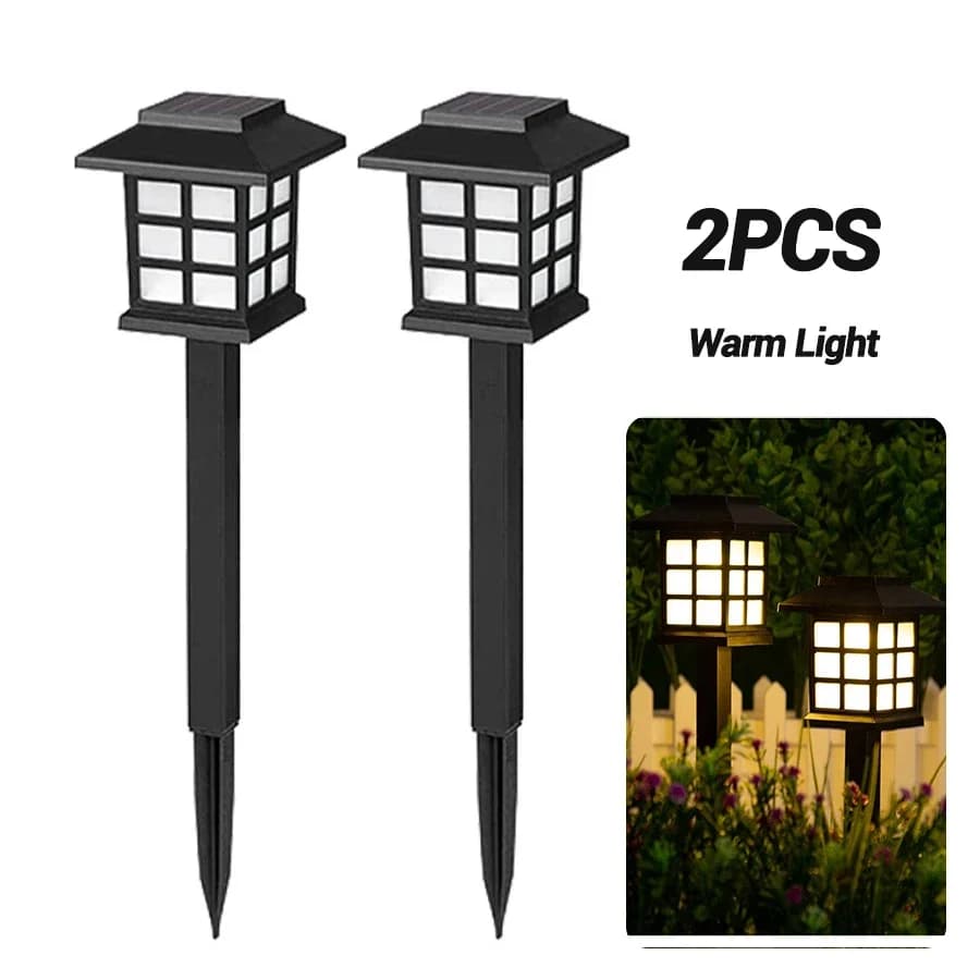 Lampes solaires d'extérieur pour jardin, 62 lampes, lanterne étanche, éclairage de paysage, allée, c