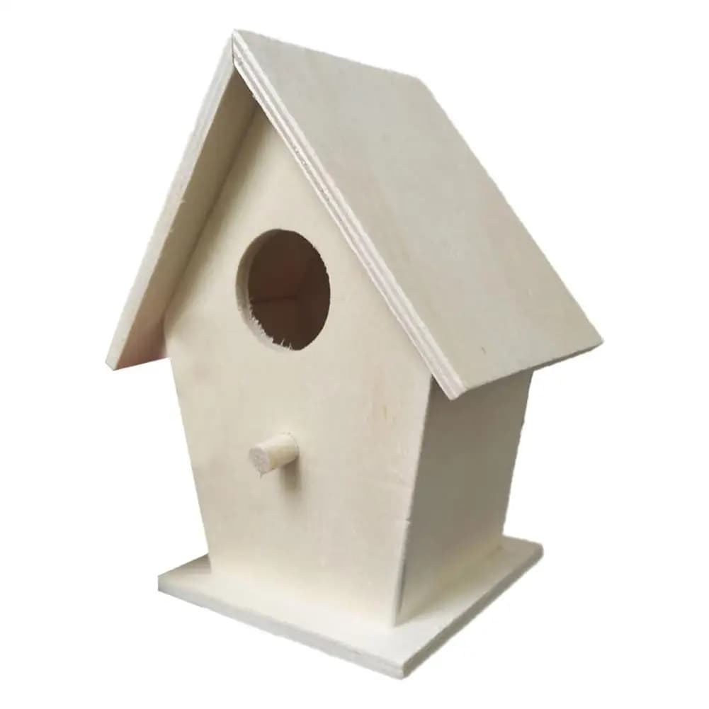 Nichoir mural en bois pour oiseaux, conçu avec des perchoirs pour les petits oiseaux 