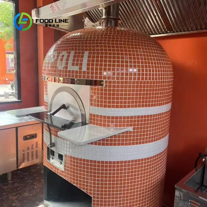 Four à pizza commercial robuste, personnalisé, italien, extérieur, à bois, gaz, électrique, en forme