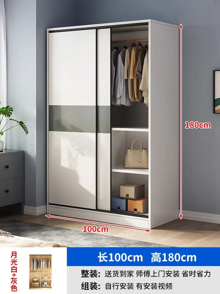 Armoires de chambre pleine grandeur, rangement pour loisirs créatifs, esthétique blanche, armoires d