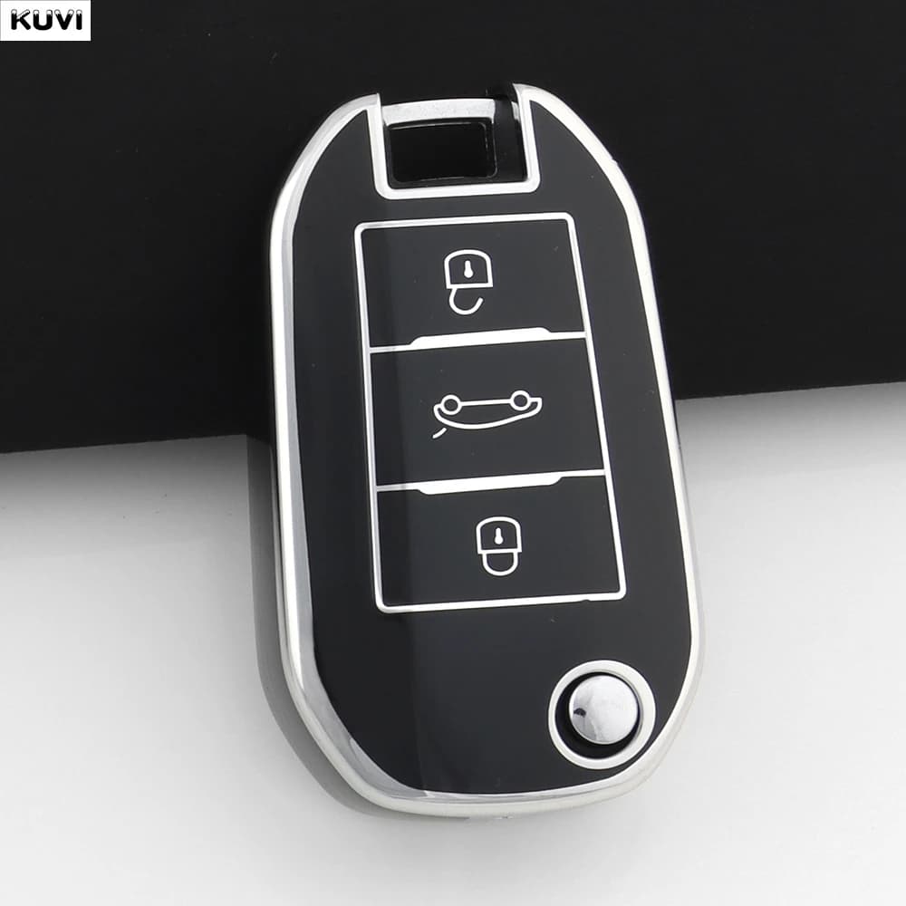 Housse de protection pour clé télécommande de voiture, en TPU, pour Peugeot 208 308 T9 508 2008, cit