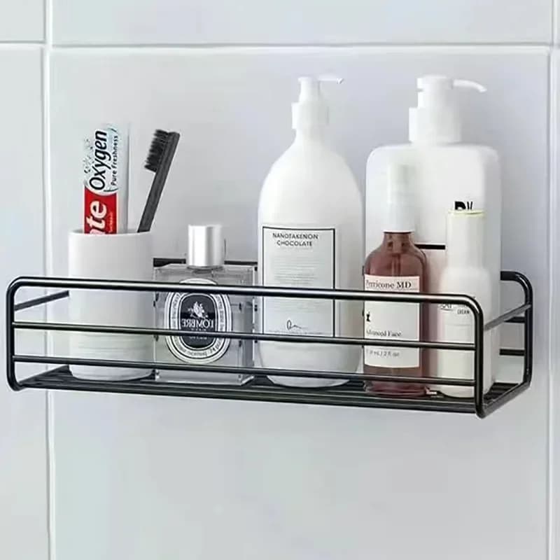 Fournitures de salle de bain étagère murale flottante organisateur en métal chariot salle de bain ri