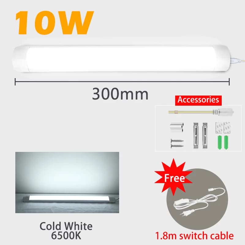 Lumières LED cuisine sous armoire lampe A85-220V 10w 20w Tube LED super lumineux avec ligne de commu
