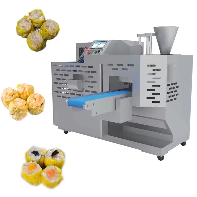 Machine industrielle à shumai entièrement automatique haute efficacité, machine à dumplings et gyoza