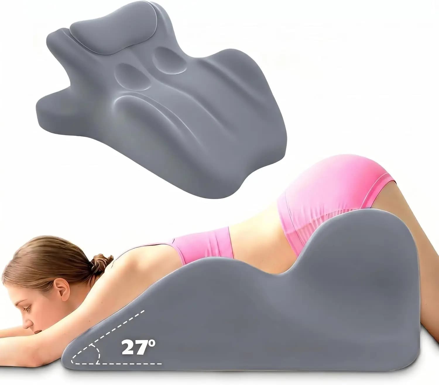 Coussin ergonomique multifonctionnel pour alignement du cou, de la taille et des hanches, idéal pour