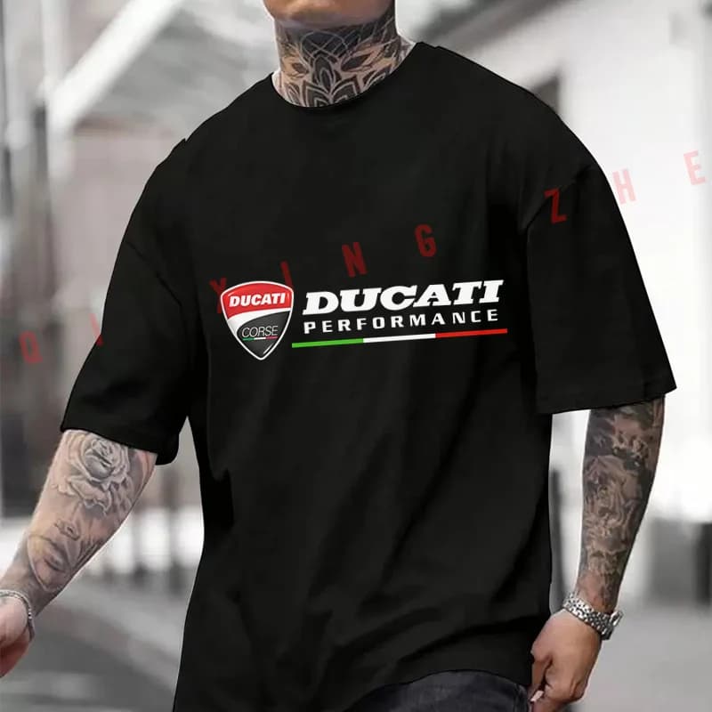 T-Shirt Ducati Corse-Performance pour moto, en coton, avec image graphique, mignon, pour hommes, déc