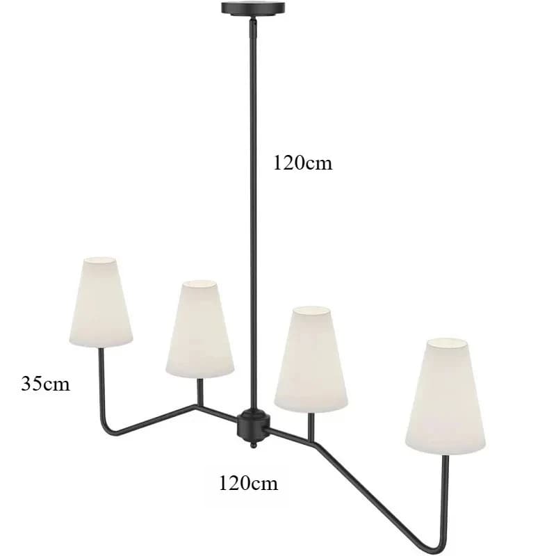 Lustre suspendu classique de ferme, abat-jour en tissu, lampe suspendue pour salle à manger, chambre