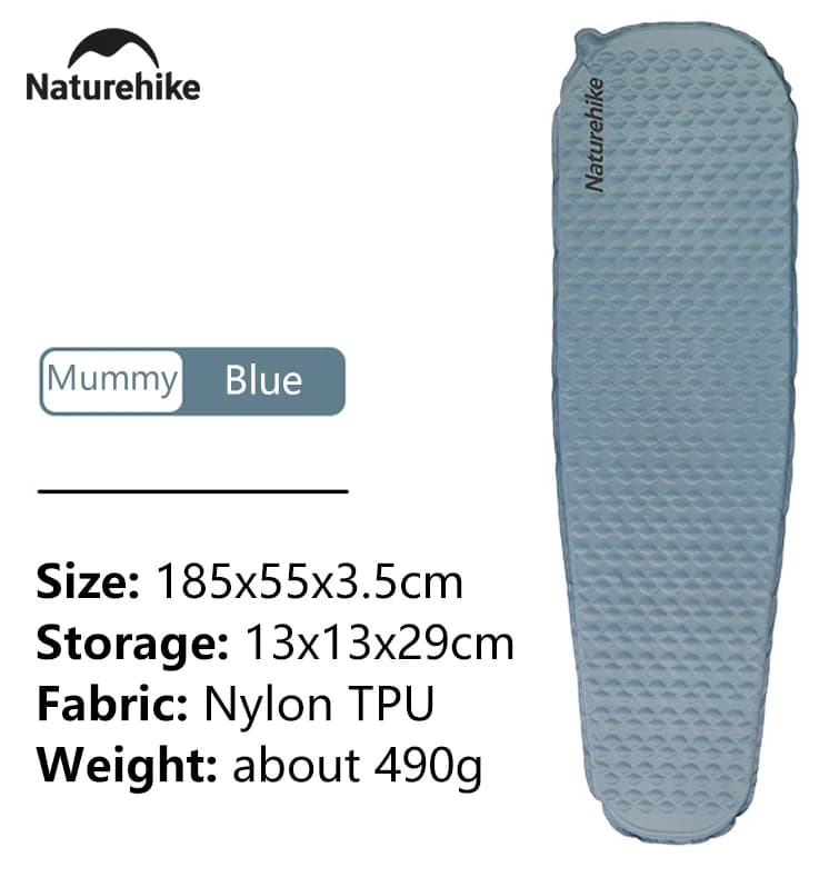 Naturerandonnée matelas pneumatique ultraléger pliant rapide auto-gonflant lit gonflable Portable ép