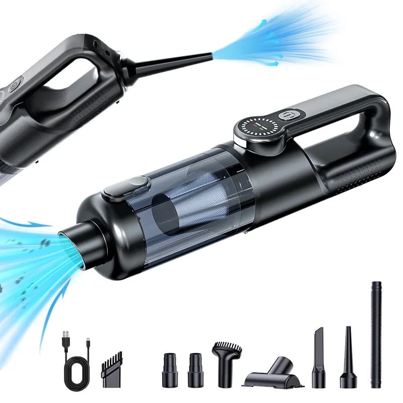 Aspirateur de voiture sans fil à un bouton, dépoussiéreur, haute puissance, portable, grande aspirat