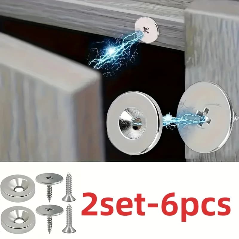 Fermeture magnétique pour porte d'armoire, fermeture magnétique en métal pour fermeture cachée - Con