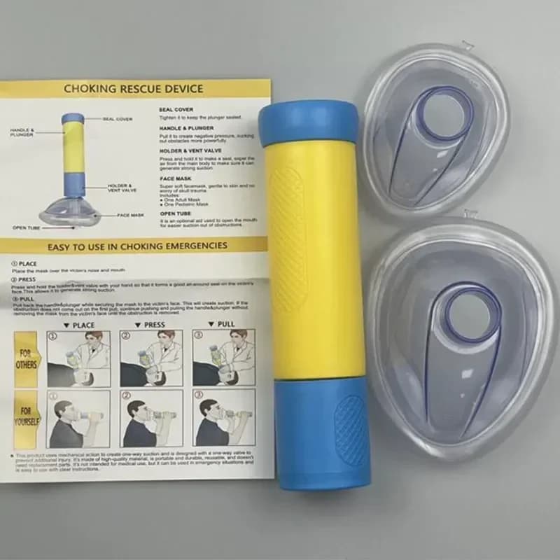 Dispositif anti-étouffement, kit de sauvetage d'urgence, masque de voies respiratoires certifié CPR