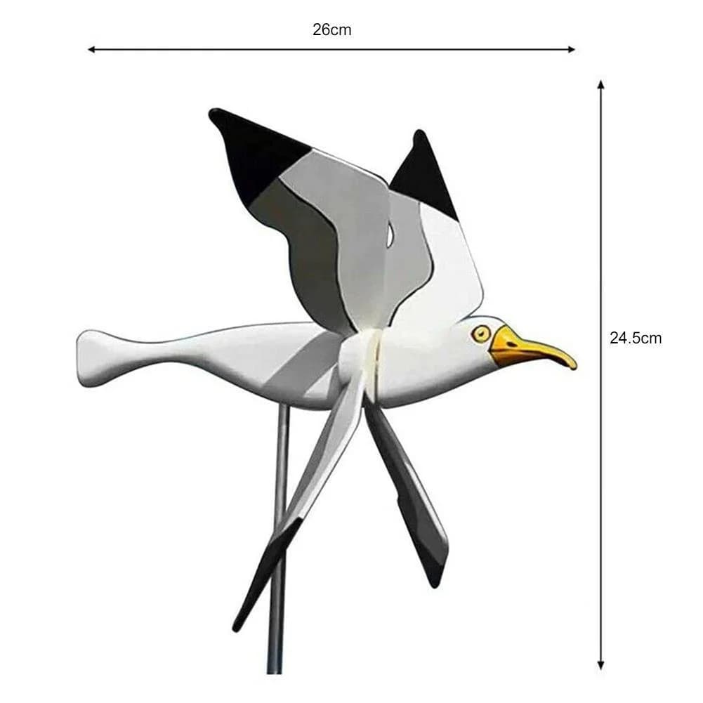 Moulin à vent mouette de jardin de prairie de plage en plein air, Simulation d'oiseau de vacances, d