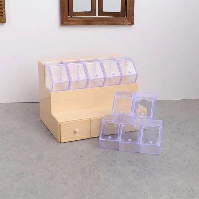 Décoration de scène de maison de poupée 1/12, présentoir de simulation, étagère de rangement pour je