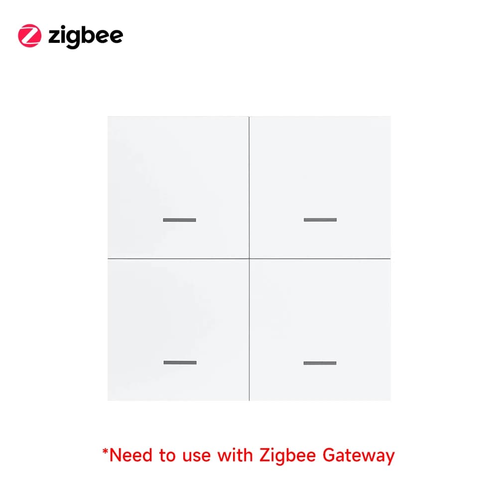 Tuya ZigBee commutateur de scène intelligent 4 boutons interrupteur Assistant à la maison Tuya maiso