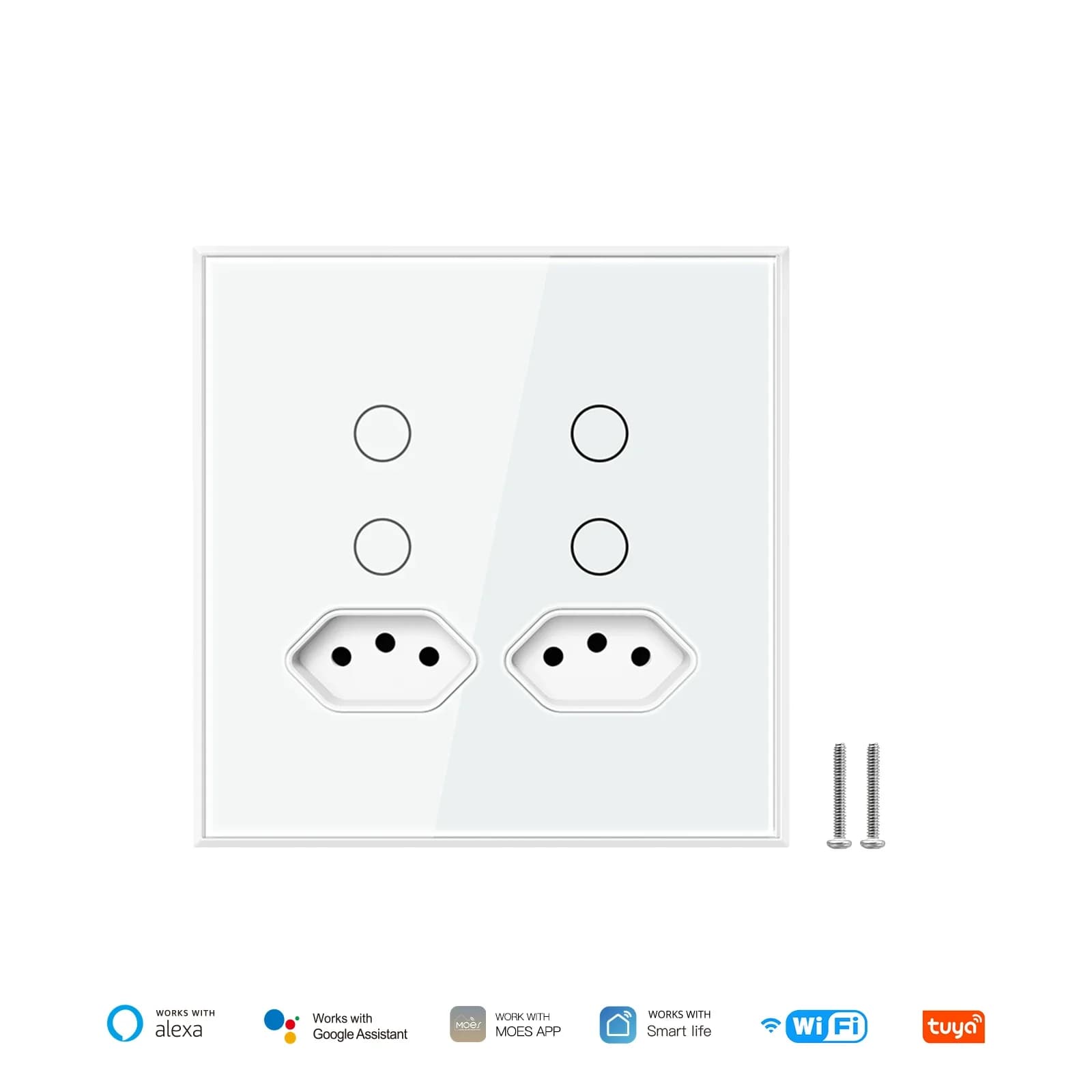 Interrupteur mural intelligent WiFi, prise de courant, prise électrique Standard brésilienne, prises