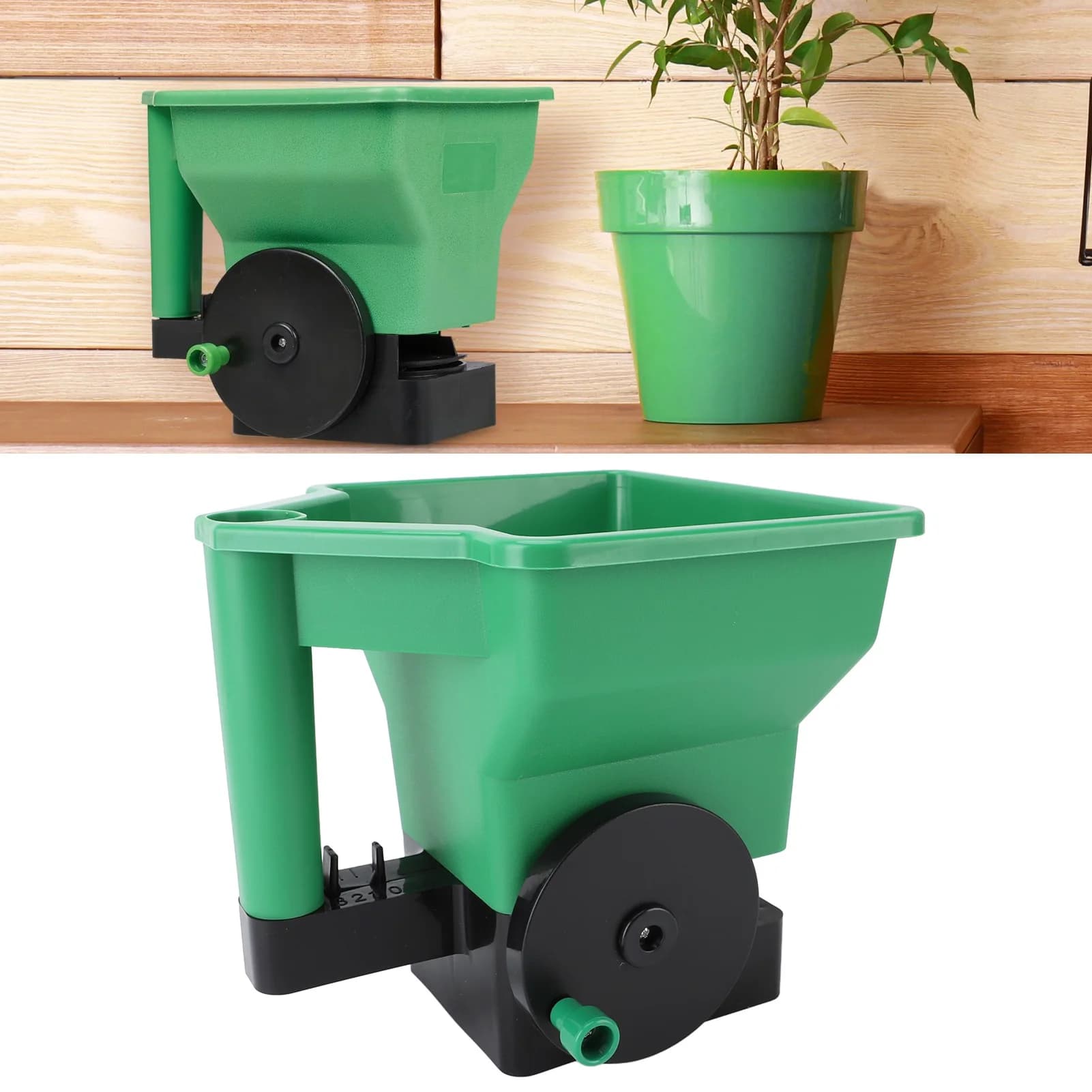 Épandeur de pelouse épandeur manuel 3L petit épandeur de jardin de pelouse portatif d'économie de tr