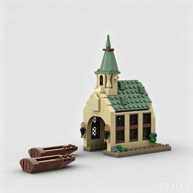 189 pièces – Scène modulaire du Poudlard de film magique – Blocs de construction MOC personnalisés –