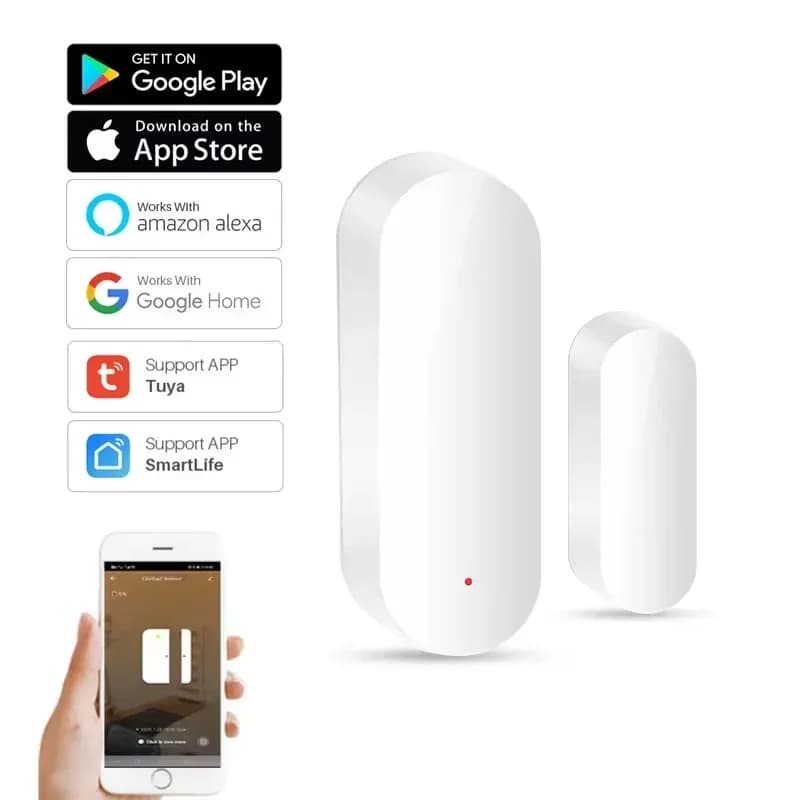 Tuya – capteur de porte WiFi intelligent, détecteur d'ouverture et de fermeture pour maison intellig