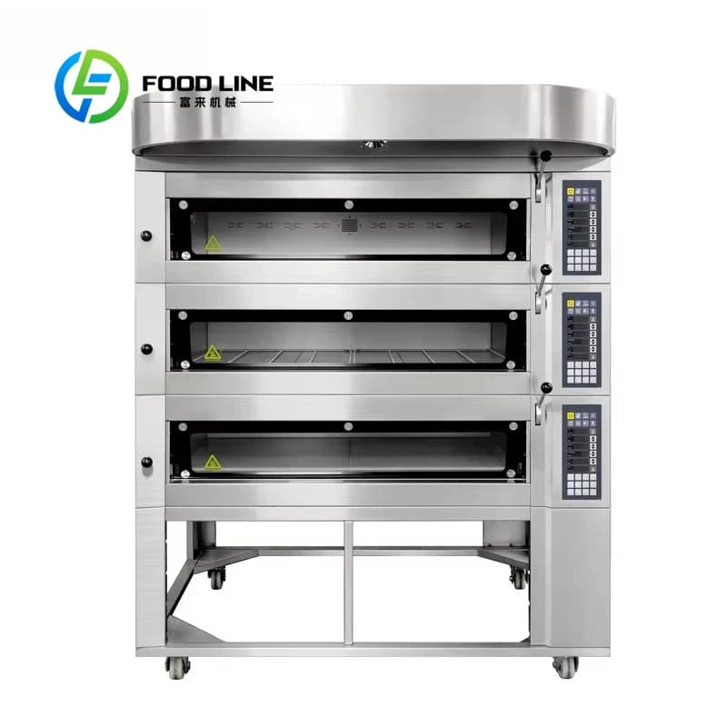 Équipement de boulangerie de luxe, 3 ponts, 9 plateaux, Machine de cuisson de pain, gâteau, Pizza, f