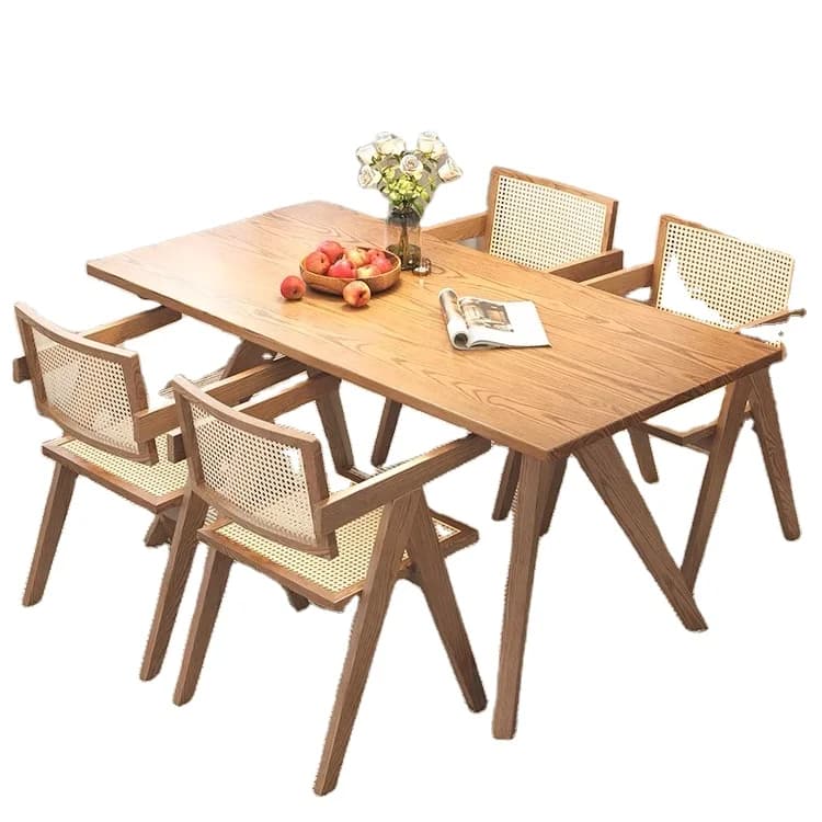 Meilleure vente meubles de restaurant café cuisine restaurant en bois maison table à manger avec ens