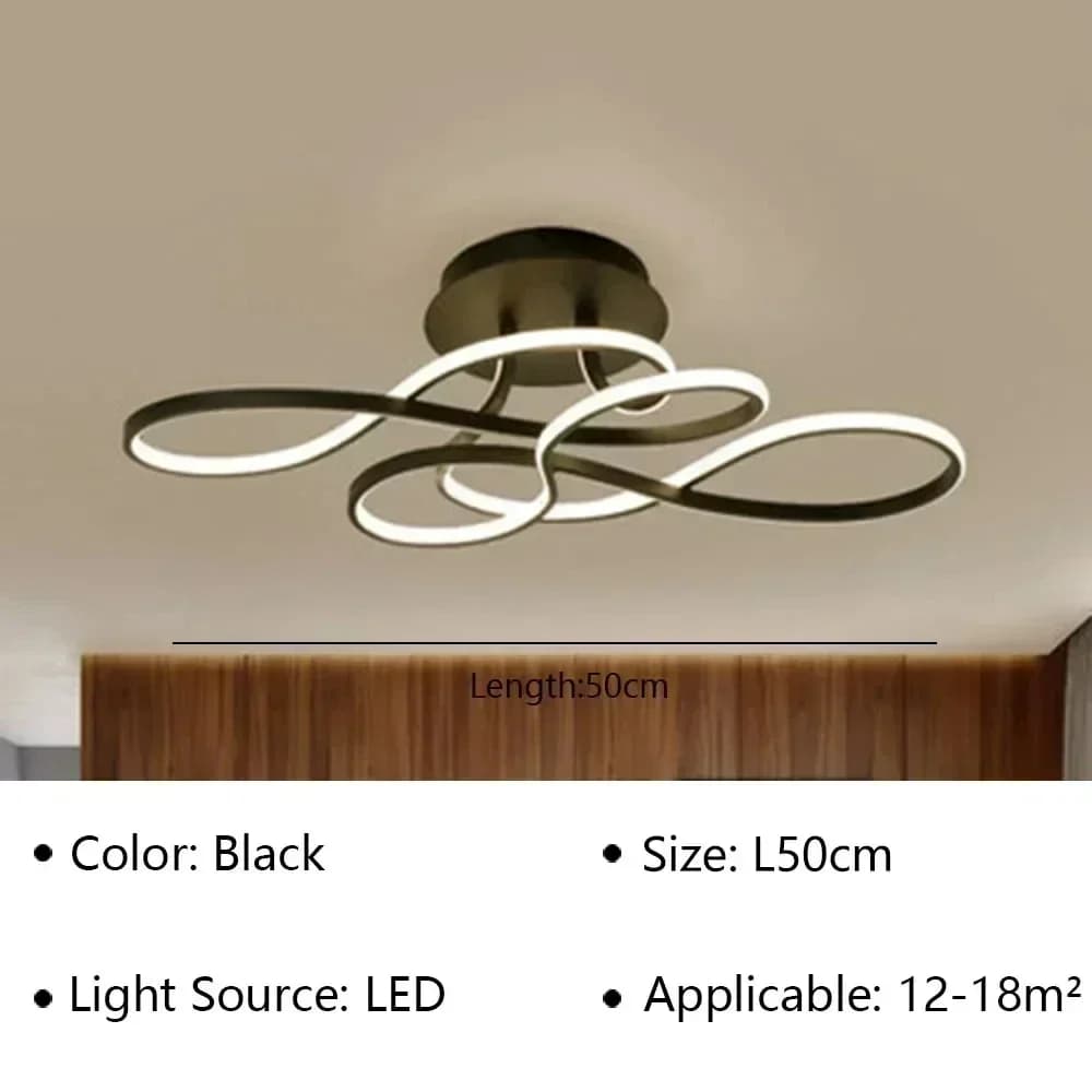 Plafonnier LED intelligent moderne pour salon et salle à manger, décoration intérieure, chambre, cou