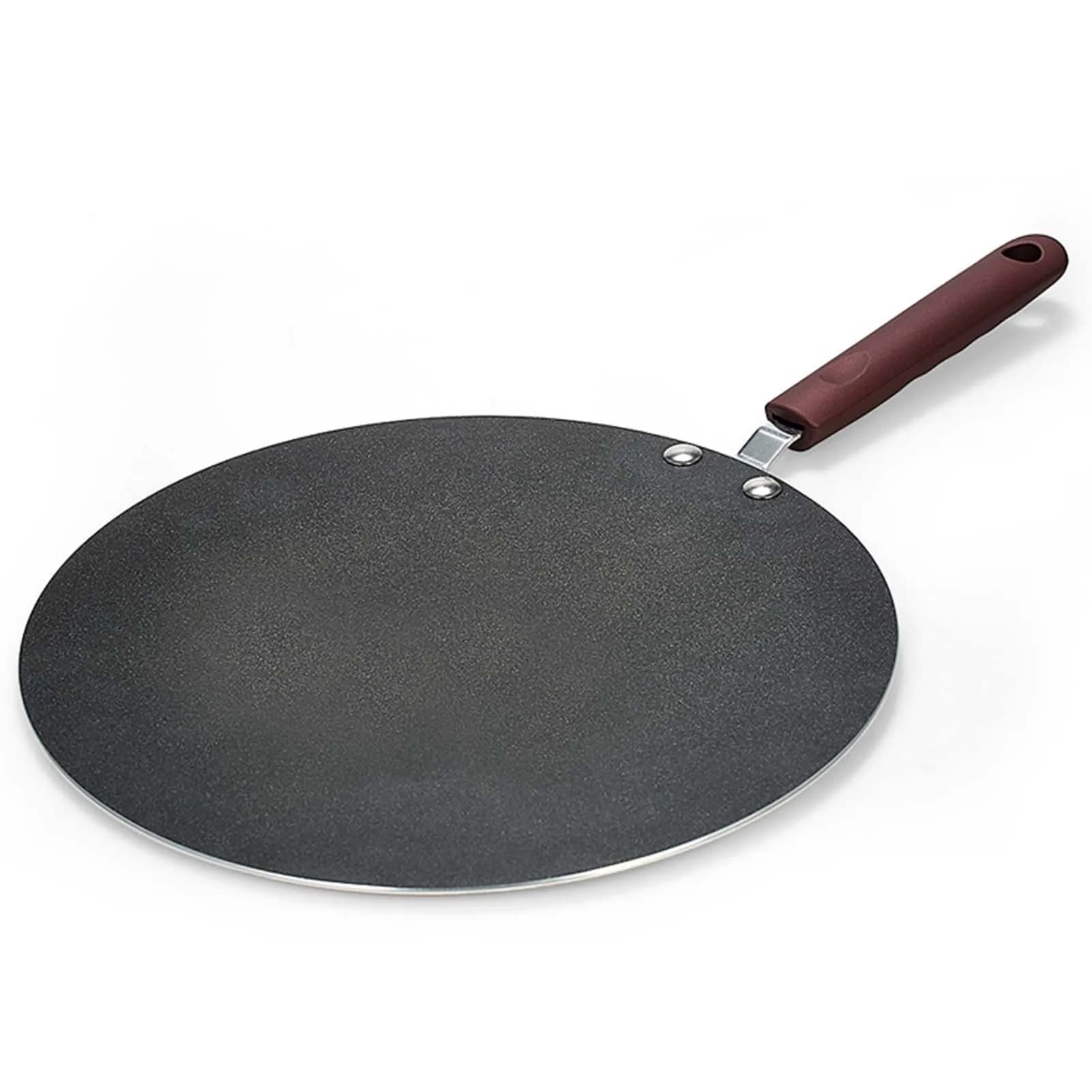 Poêle à crêpes en alliage d'aluminium, plaque de cuisson plate avec épandeur et spatule, crêpière