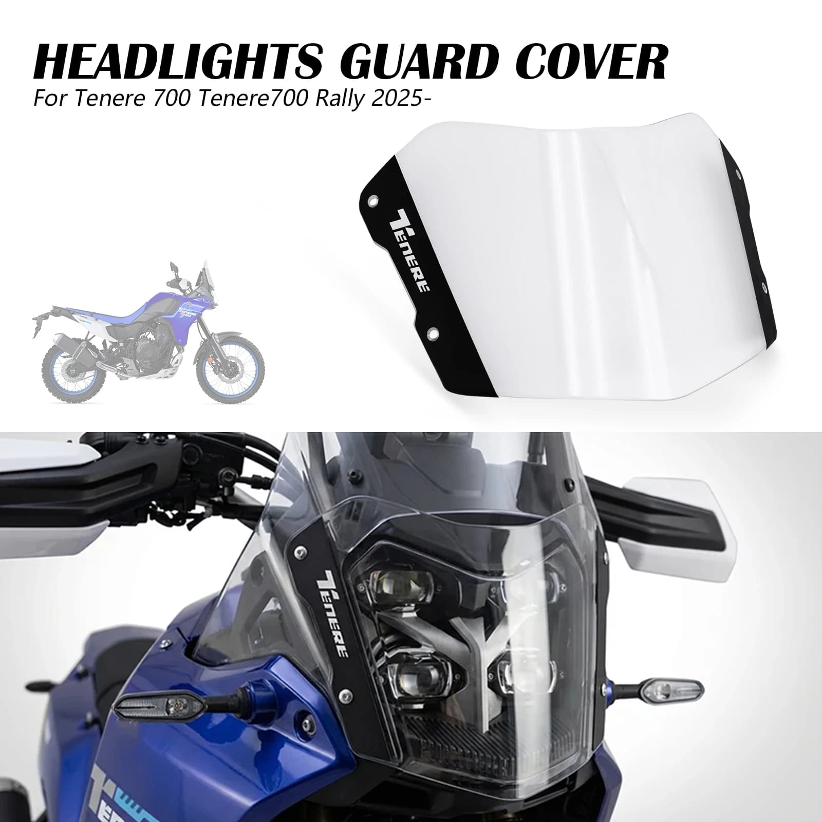 Couvercle de Protection de calandre de phare de moto en maille, pour Yamaha Tenere 700 Rally 2025 Te