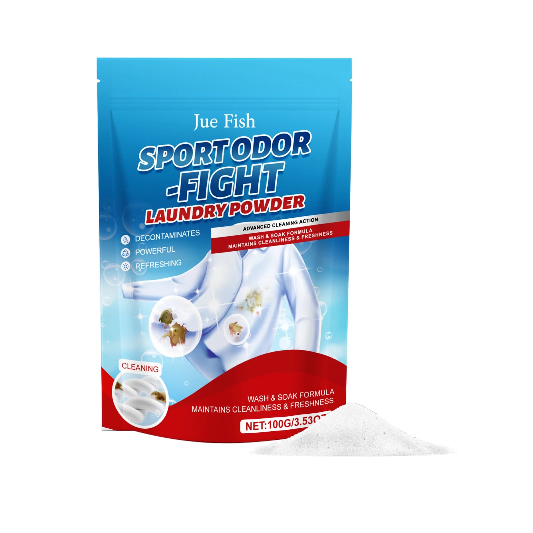 Détergent en poudre doux détachant parfum frais nettoyage en profondeur pour le linge domestique et