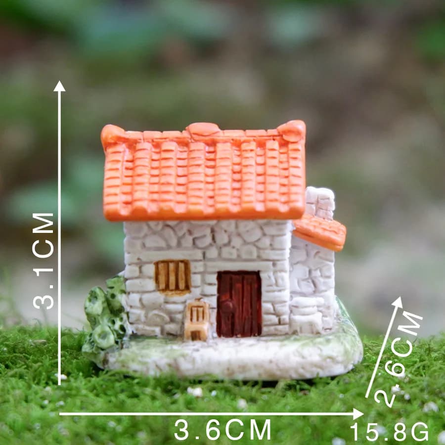 Ornement en résine décoratif, miniature de maison de jardin féerique, villa miniature, paysage minia