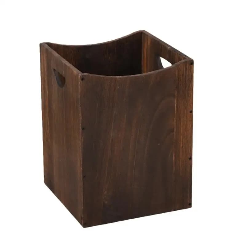 Poubelle en bois dotée d design d'une texture naturelle, idéale pour les fermes dans diverses pièces