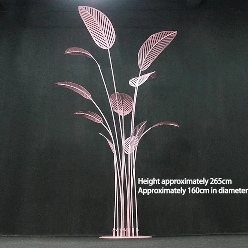 12 décorations géantes en forme d'arbre à bananier en métal, utilisées comme décorations d'allée pou