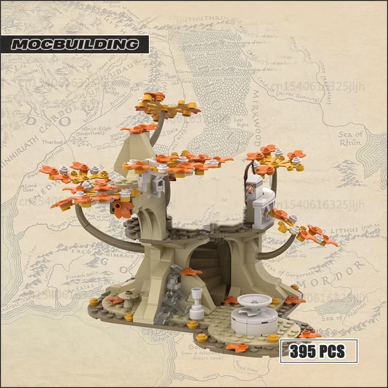 UCS Lothlorien – blocs de construction Moc, scène de film, château célèbre, Architecture, technologi
