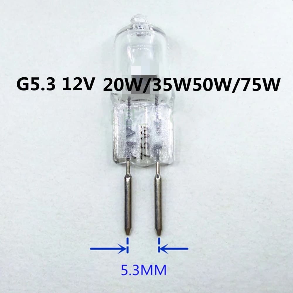5 pièces G5.3 12V 20W ampoule G5.3 12V 35W ampoule G5.3 12V ampoule 50W G5.3 ampoule 12V 75W G5.3 am
