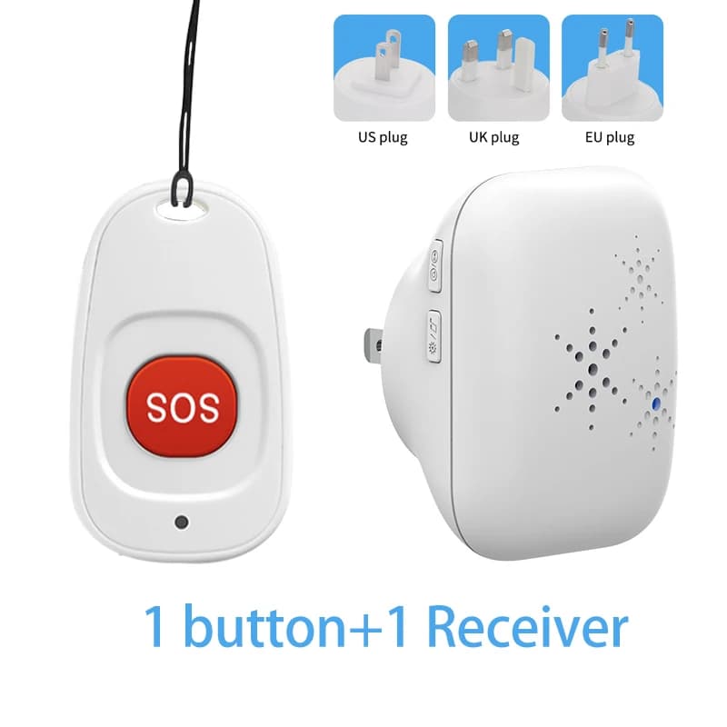 Bouton d'appel d'urgence sans fil SOS pour personnes âgées, patients, aidants, téléavertisseur domes