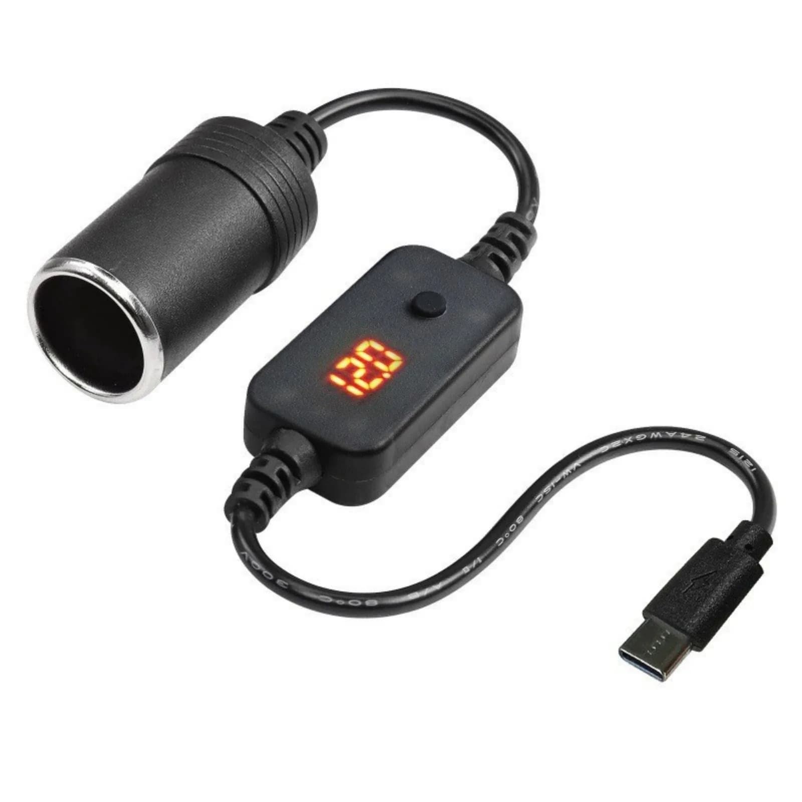 Adaptateur allume-cigare USB-C vers allume-cigare de voiture 12V, USB mâle vers femelle, convertisse