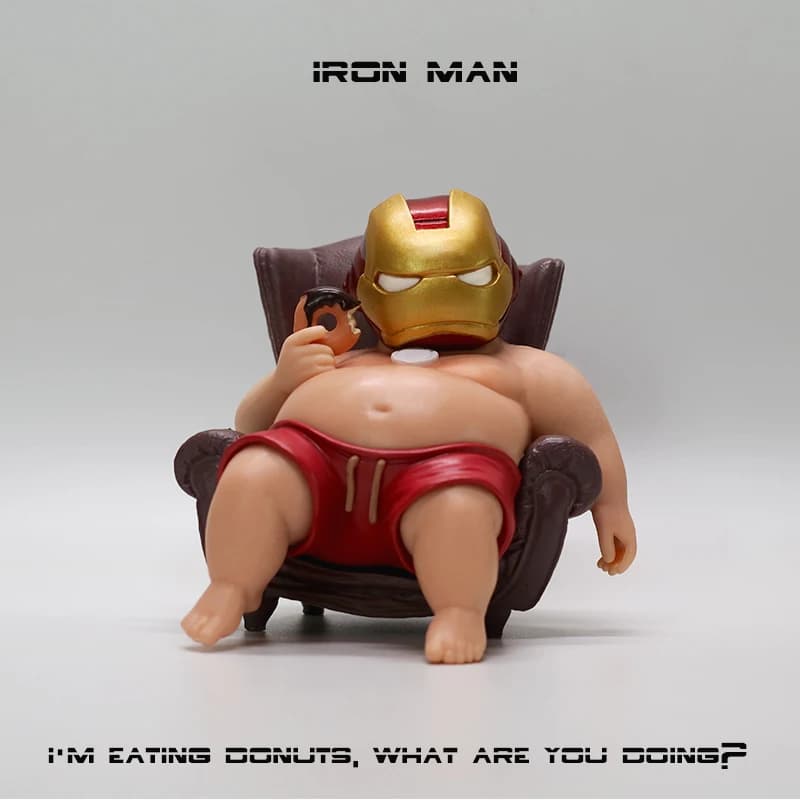 Figurine Iron Man Amusante et Grosse, Jouet Tendance, Ornement de Voiture, Décoration de Boîtier PC,