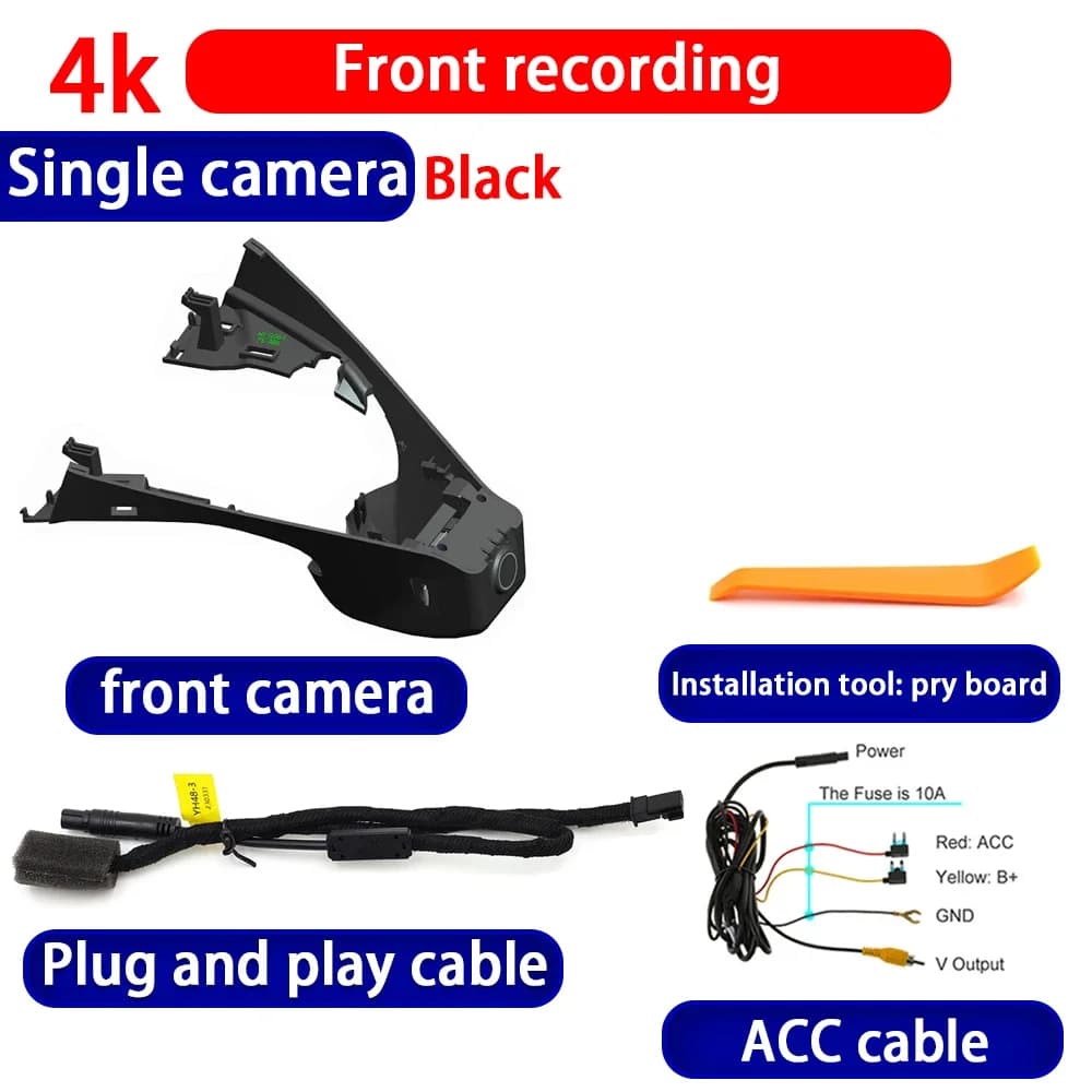 Enregistreur vidéo ZhuCamX, vision nocturne 4K, plug and play, caméra embarquée pour Volkswagen VW J