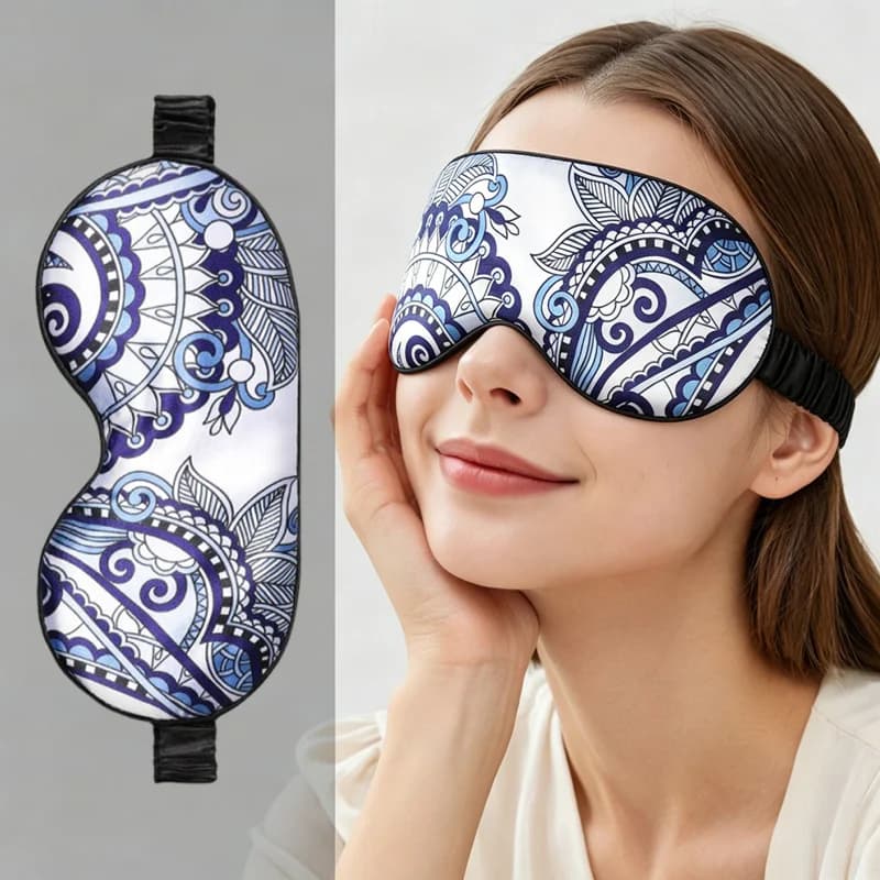 Masque facial de sommeil effet soie, masques de sommeil portables pour le voyage, masque pour les ye