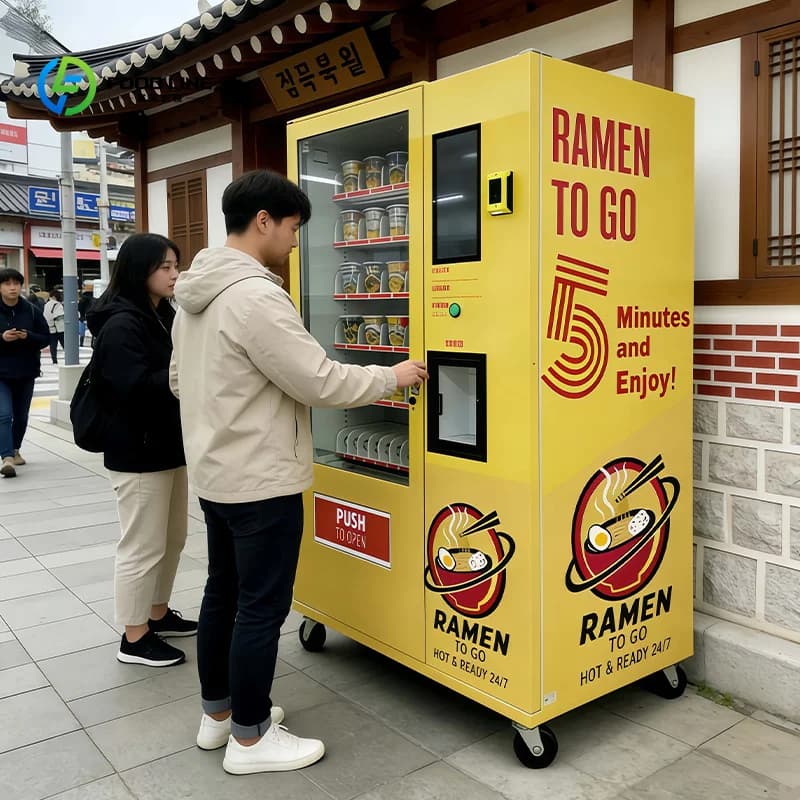 Distributeur automatique de ramen chaud personnalisé pour usage commercial | Chauffage automatique