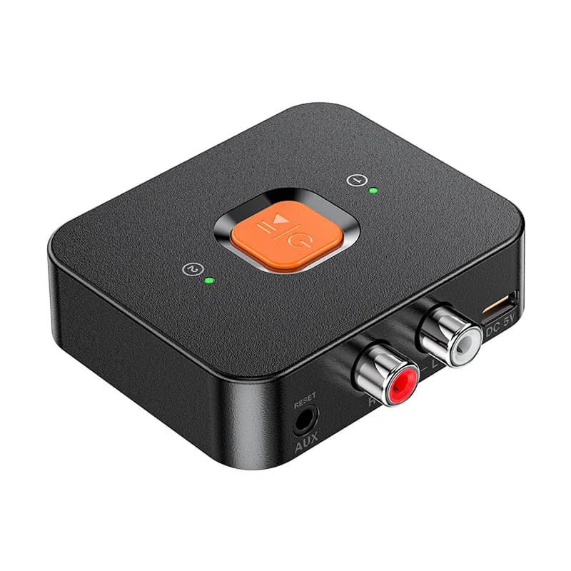 Récepteur Bluetooth 6.0, prise AUX 3.5mm, adaptateur sans fil RCA, micro intégré, musique stéréo, ad