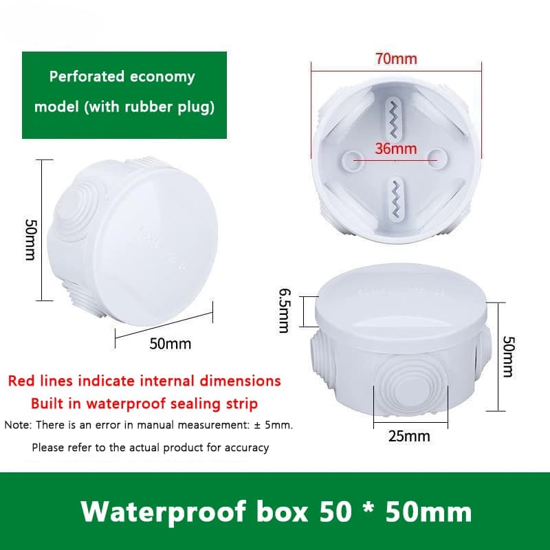 Branche de câble de connexion blanche, boîtier d'alimentation étanche IP65, boîte de jonction, coque