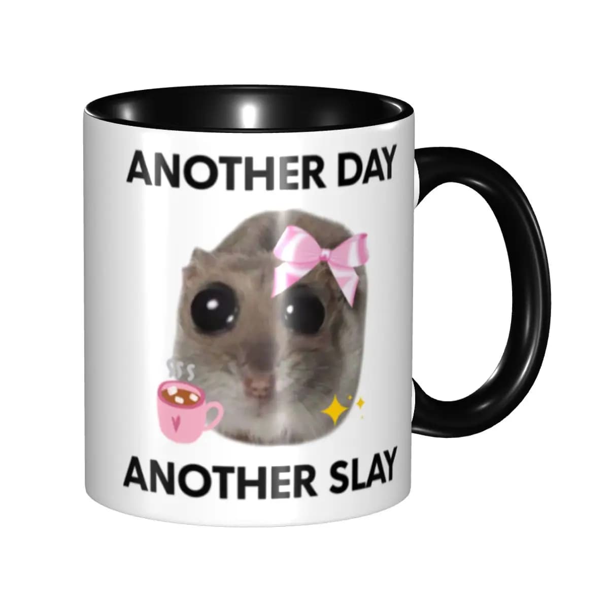 Tasse personnalisée avec mème de Hamster triste, autre jour, bricolage, thé, lait, café