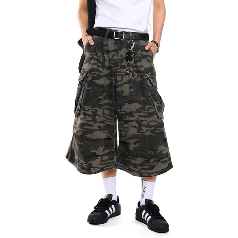 Jean Cargo de Camouflage pour hommes, pantalon en Denim Baggy Harajuku Y2k, pantalon en Jean esthéti