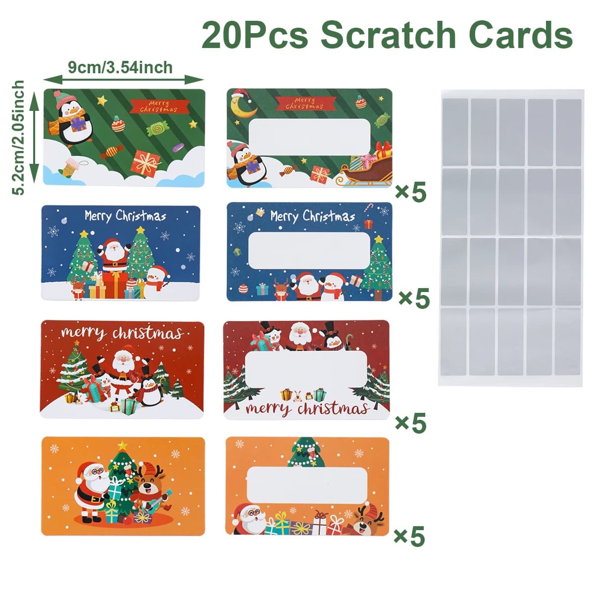 Cartes à gratter de noël, décorations de joyeux noël pour la maison, cadeaux Surprise à faire soi-mê