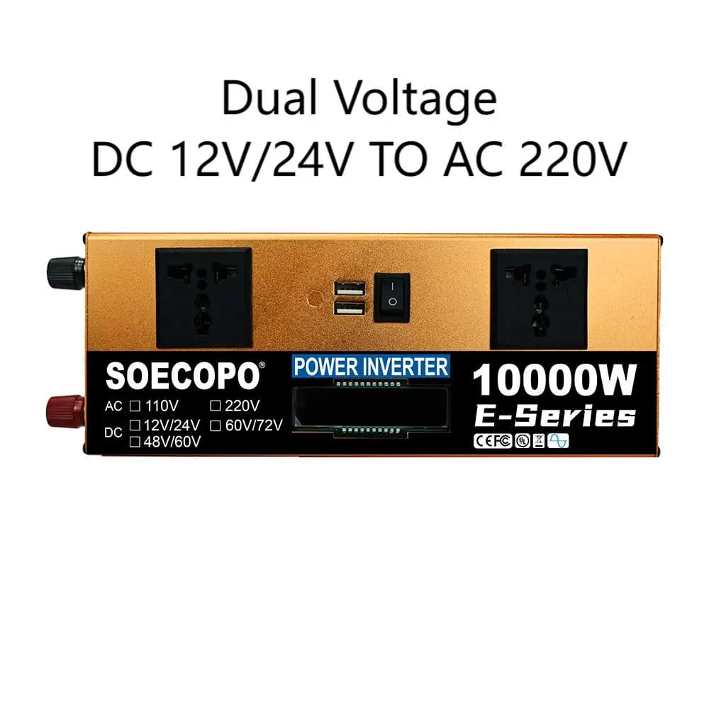 Kit solaire 10000W, panneau 500W, contrôleur MPPT 100A, câble DC 12V/24V à 220V/110V, onduleur pour