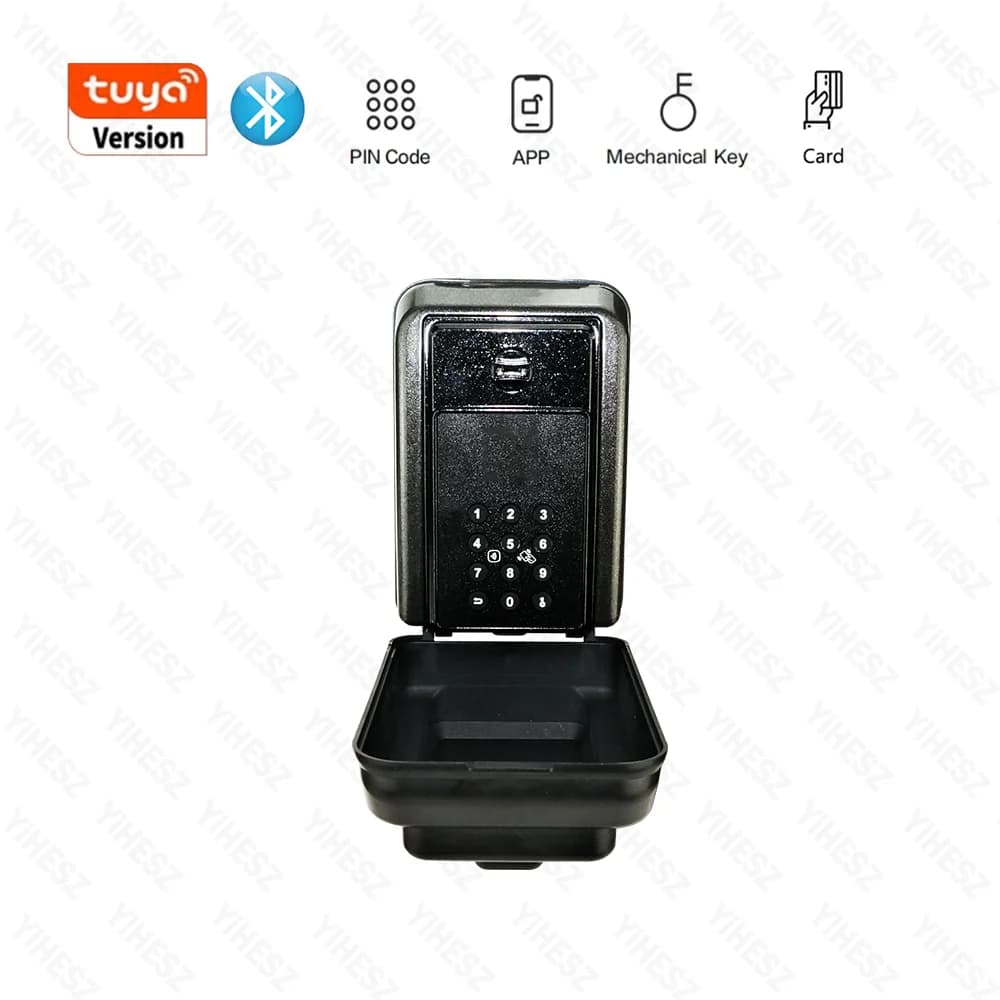 Coffre-fort intelligent Tuya avec lecteur d'empreintes digitales, boîte de rangement étanche pour cl
