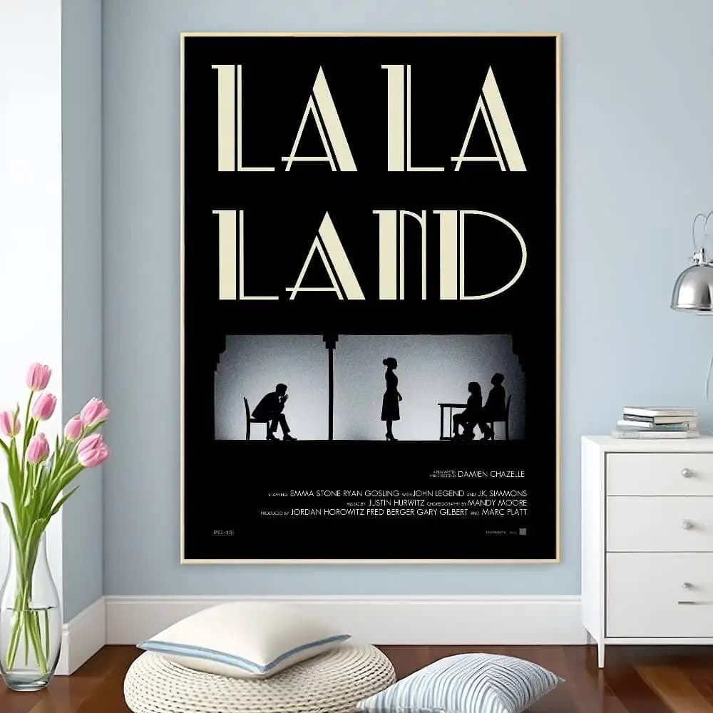 Affiche de film La Land HD, affiches imperméables auto-adhésives, décor polyvalent pour maisons, bar