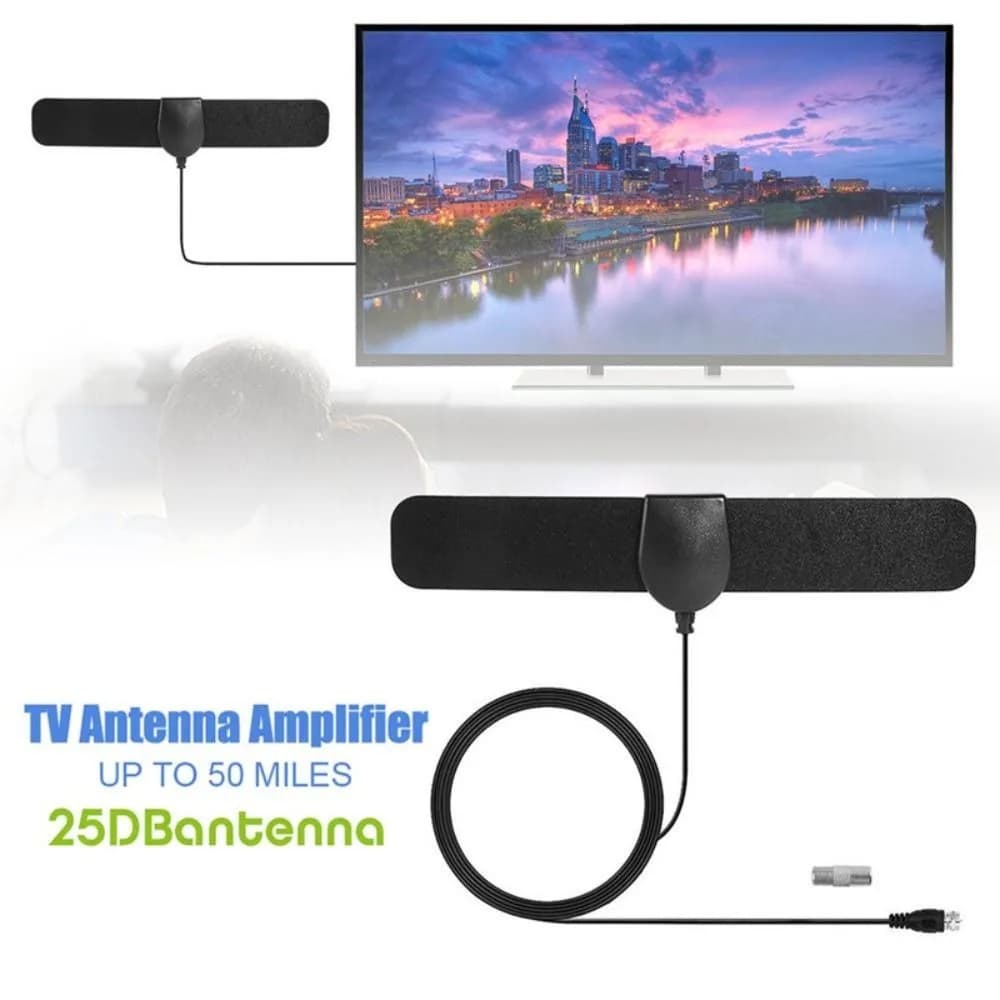 Antenne intérieure HDTV 1080P, amplificateur de signal numérique, chaînes HD gratuites, récepteur de