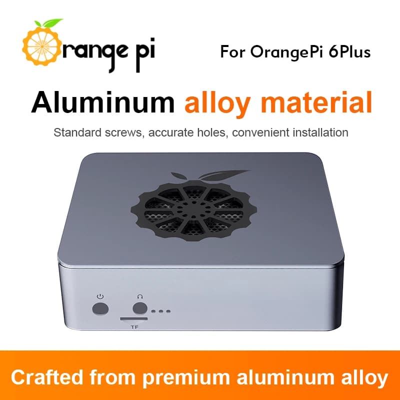 Boîtier en alliage d'aluminium Orange Pi 6 Plus avec dissipation rapide de la chaleur, boîtier métal